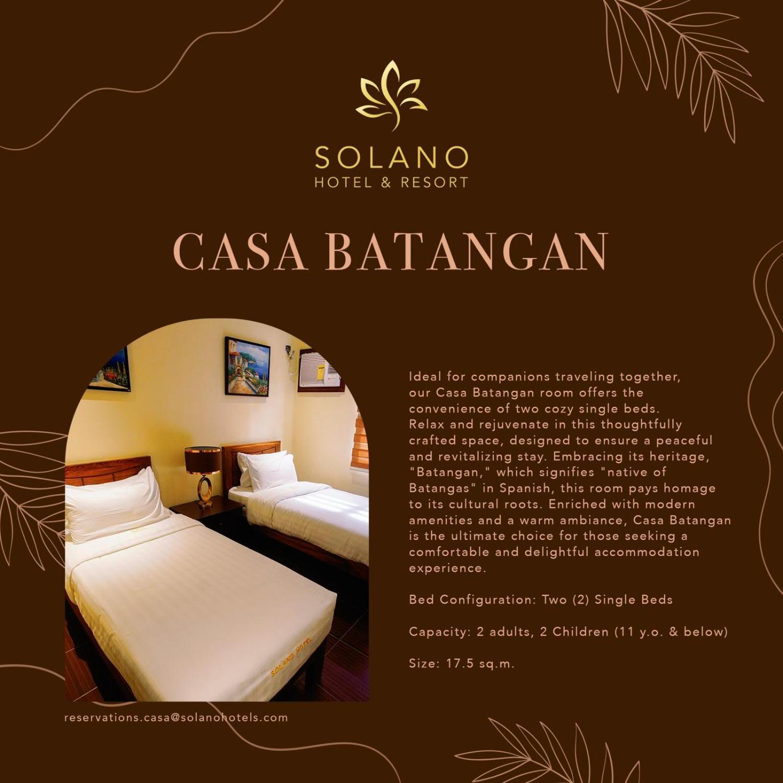 Solano Hotel & Resort At Casa Ysabel Lipa City Extérieur photo